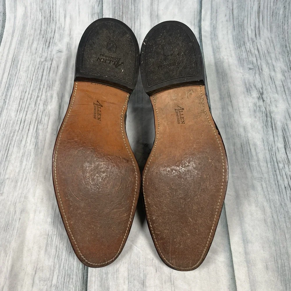Allen Edmonds Boulevard Ostendo Wingtip Oxford Dress Shoes Black Sz 12 USA Made